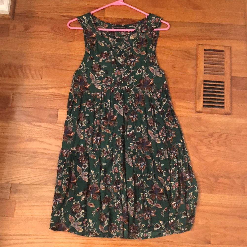 Printed criss cross front dress